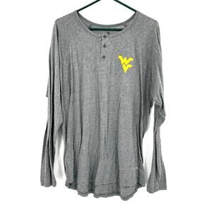 Top of the World Size XL WVU West Virginia University Long Sleeve Grey Shirt Top